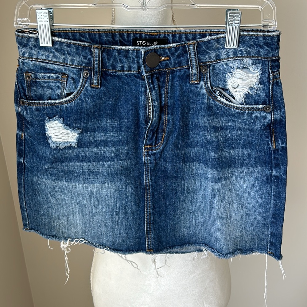 Denim mini skirt